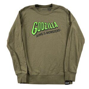 Godzilla Sweatshirt Mens Small King of the Monsters Super 7 Green Toho Official